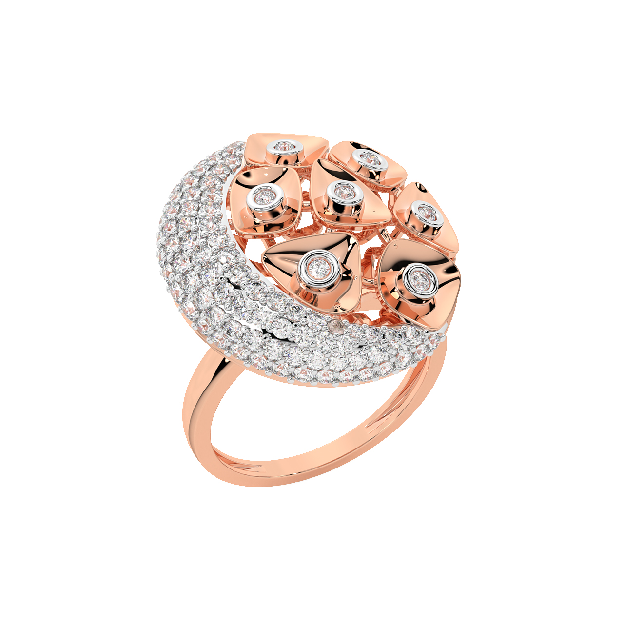 Ovary Design Diamond Ring